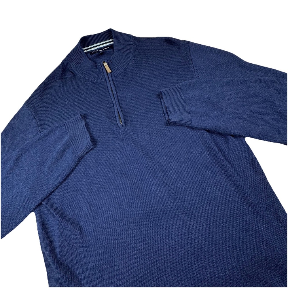 Mizzen Main Cassidy 1/4 Zip Pullover Men XXL Shirt Blue Performance Golf Stretch